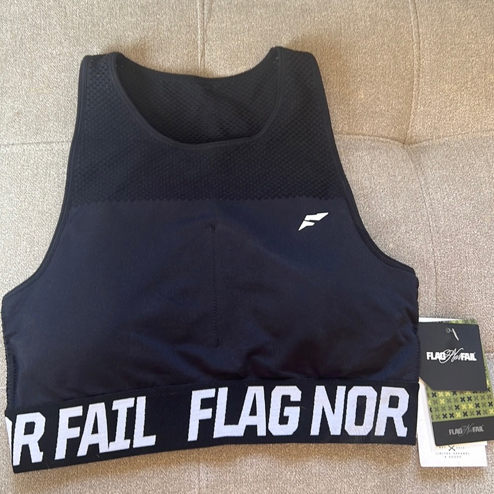 NWT Flag Nor Fail Womens mesh Sports Bra small